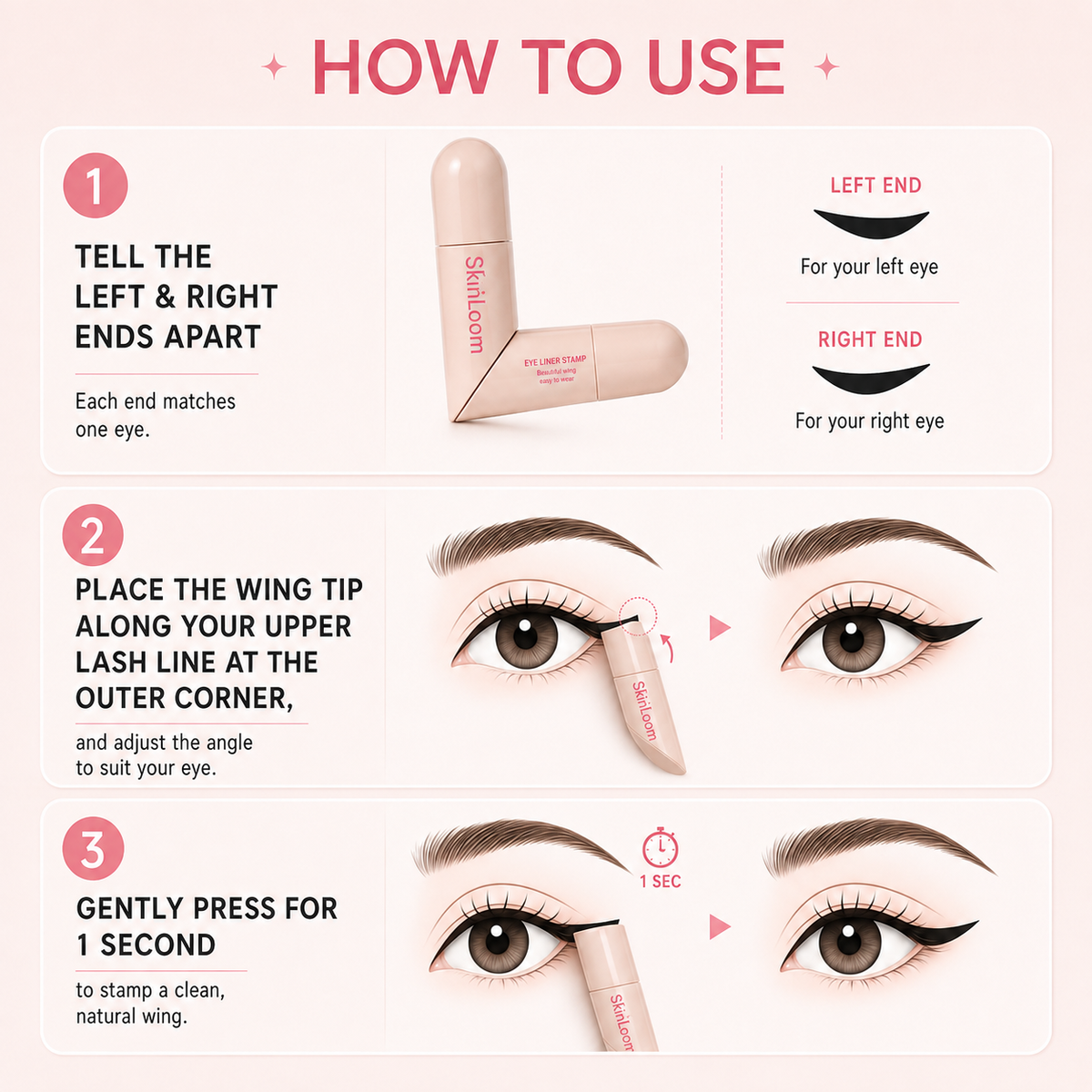 Waterproof Double-Wing Eyeliner Stamp